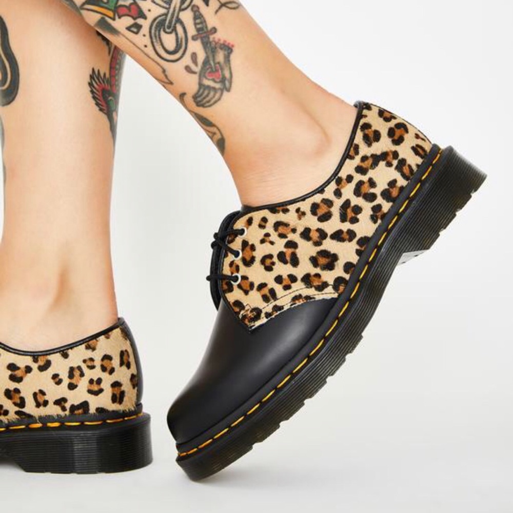 Leopard print Doc Oxfords